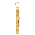 14K Polished and Textured Crucifix Pendant - Image 2