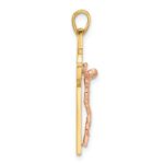 14K Two-tone with White Rhodium Crucifix and St Benedict Pendant - Image 2