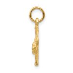 14k Satin Diamond-cut Horse Head in Horseshoe Charm - Image 2