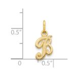 14KY Script Letter B Initial Charm - Image 3