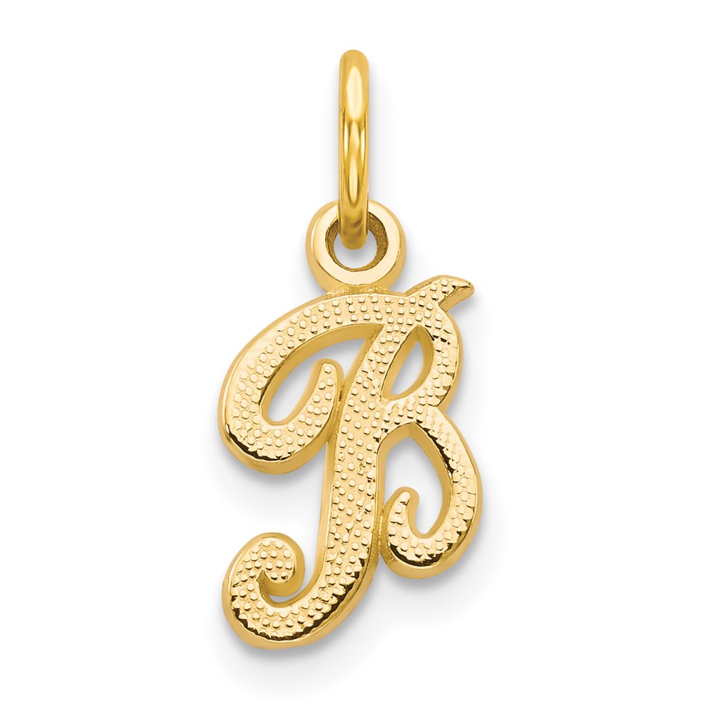 C564B.jpg 14KY Script Letter B Initial Charm - Image 1