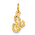 14KY Script Letter C Initial Charm - Image 3