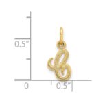 14KY Script Letter C Initial Charm - Image 4