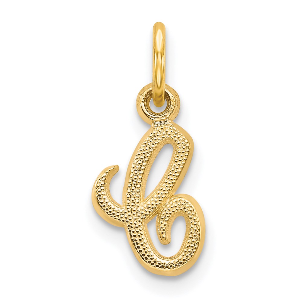 C564C.jpg 14KY Script Letter C Initial Charm - Image 1