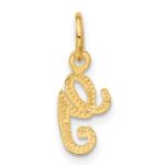 14KY Script Letter G Initial Charm - Image 3