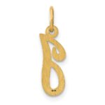 14KY Script Letter I Initial Charm - Image 3