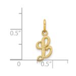 14KY Script Letter L Initial Charm - Image 4