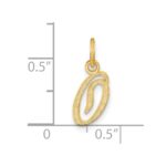 14kY Script Letter O Initial Charm - Image 4
