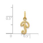 14KY Script Letter P Initial Charm - Image 4