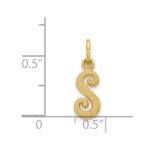14KY Script Letter S Initial Charm - Image 4