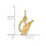 14KY Script Letter W Initial Charm - Image 4