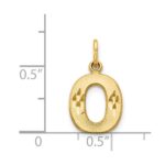 14KY Satin Diamond-cut Letter O Initial Charm - Image 4