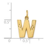 14KY Satin Diamond-cut Letter W Initial Charm - Image 4