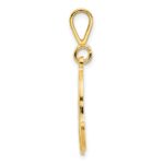 14KY Polished Script Filigree Letter A Initial Pendant - Image 2