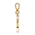 14KY Polished Script Filigree Letter I Initial Pendant - Image 2