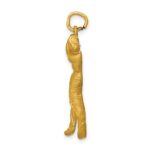 14k Satin Diamond-cut Male Golfer Charm - Image 2