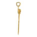 14k Diamond-cut Heart Charm Holder Pendant - Image 2