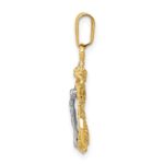 14k Two-tone Mariners Cross Pendant - Image 2