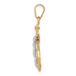 14k Two-tone Mariners Cross Pendant - Image 2