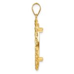 Wideband Distinguished Coin Jewelry 14k Polished Diamond-cut and Wide Twisted Wire 22.0mm Prong Coin Bezel Pendant - Image 2