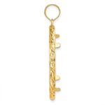 Wideband Distinguished Coin Jewelry 14k Polished Diamond-cut and Wide Twisted Wire 27.0mm Prong Coin Bezel Pendant - Image 2