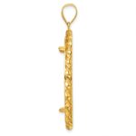 Wideband Distinguished Coin Jewelry 14k Polished Diamond-cut and Wide Twisted Wire 32.7mm Prong Coin Bezel Pendant - Image 2