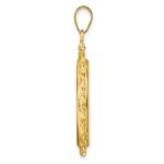 Wideband Distinguished Coin Jewelry 14k Polished Wide Twisted Wire 22.0mm x 1.9mm Screw Top Coin Bezel Pendant - Image 2