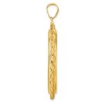 Wideband Distinguished Coin Jewelry 14k Polished Wide Twisted Wire 32.7mm x 3.00mm Screw Top Coin Bezel Pendant - Image 2