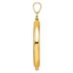 Wideband Distinguished Coin Jewelry 14k Polished and Beaded 32.7mm x 3.00mm Screw Top Coin Bezel Pendant - Image 2