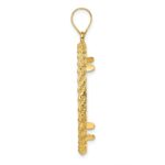 Wideband Distinguished Coin Jewelry 14k Polished and Diamond-cut with Casted Rope 27.0mm Prong Coin Bezel Pendant - Image 2