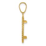 Wideband Distinguished Coin Jewelry 14k Polished with Casted Rope 14.0mm Prong Coin Bezel Pendant - Image 2