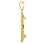 Wideband Distinguished Coin Jewelry 14k Polished with Casted Rope 27.0mm Prong Coin Bezel Pendant - Image 2