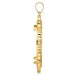Wideband Distinguished Coin Jewelry 14k Polished Fancy 32.7mm Prong Coin Bezel Pendant - Image 2