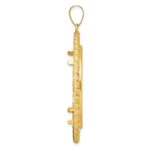 Wideband Distinguished Coin Jewelry 14k Polished and Diamond-cut Heart and Rope 32.7mm Prong Coin Bezel Pendant - Image 2