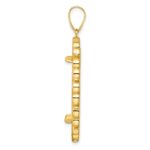 Wideband Distinguished Coin Jewelry 14k Polished and Diamond-cut Fancy 27.0mm Prong Coin Bezel Pendant - Image 2