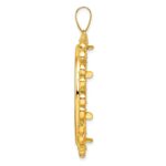 Wideband Distinguished Coin Jewelry 14k Polished Fancy 32.7mm Prong Coin Bezel Pendant - Image 2