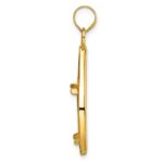 Wideband Distinguished Coin Jewelry 14k Polished Lightweight Teardrop 18.0mm Prong Coin Bezel Pendant - Image 2