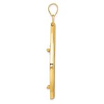 Wideband Distinguished Coin Jewelry 14k Polished Lightweight Teardrop 32.0mm Prong Coin Bezel Pendant - Image 2