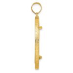 Wideband Distinguished Coin Jewelry 14k Polished and Diamond-cut Fancy Wire 27.0mm Prong Coin Bezel Pendant - Image 2
