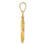 Wideband Distinguished Coin Jewelry 14k Polished Casted Rope 14.0mm x 1.1mm Screw Top Coin Bezel Pendant - Image 2