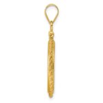 Wideband Distinguished Coin Jewelry 14k Polished Casted Rope 18.0mm x 1.35mm Screw Top Coin Bezel Pendant - Image 2