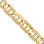 14K 5.25mm Concave Anchor with Lobster Clasp Chain