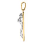 14K Two-tone Crucifix Charm - Image 2