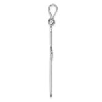 14k White Gold Celtic Knot Cross Pendant - Image 2