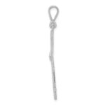 14k White Gold Passion Cross Pendant - Image 2