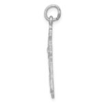 14k White Gold Fleur de Lis Cross Charm - Image 2