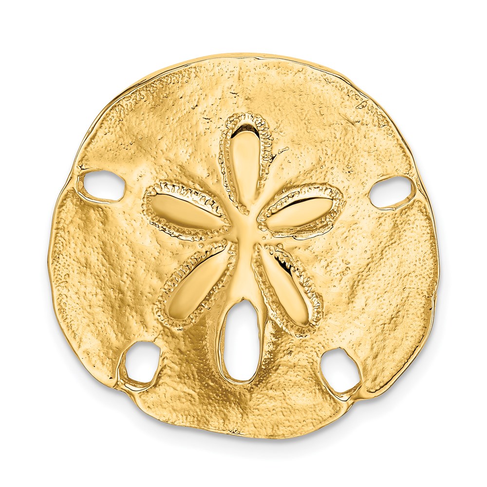D1003.jpg 14k Polished Fits up to 8mm on Both Small Sand Dollar Omega Slide - Image 1