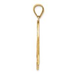 14K Satin Diamond-cut Reversible Heart Pendant - Image 2