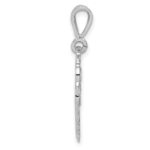 14k White Gold Reversible 50th ANNIVERSARY / OUR LOVE GROWS STRONGER EVERY YEAR Charm - Image 2