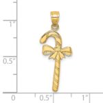 14k Solid Polished Candy Cane Charm - Image 3